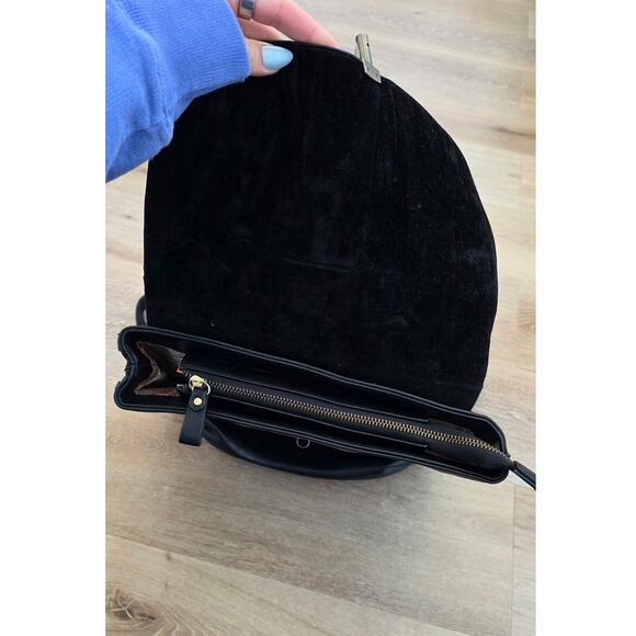 Joy Susan Colette Black Vegan Faux Leather Large Backpack Purse Basic Minimalist main image 3